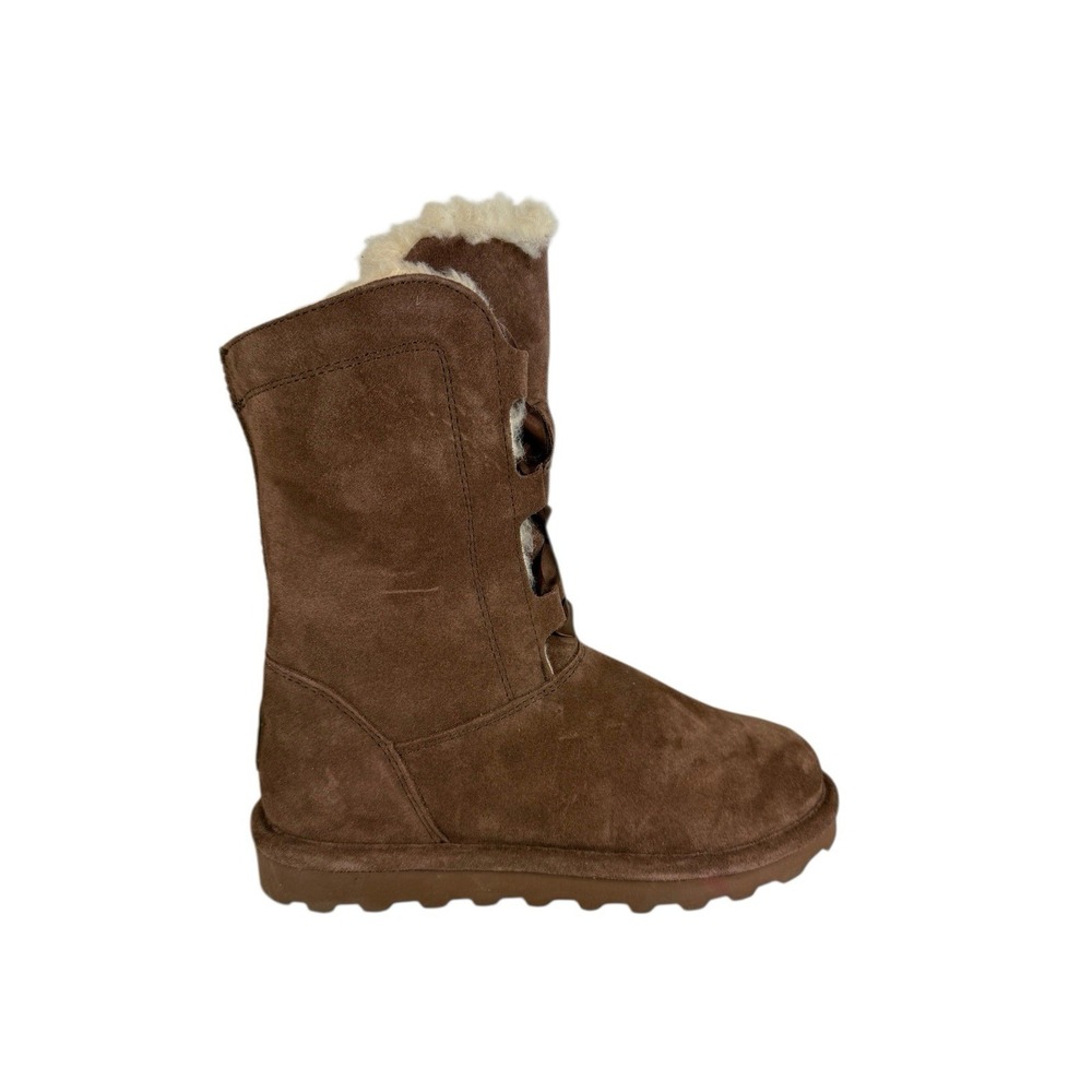 BEARPAW Taylor Suede Tall Ribbon Boot-Cocoa-Size 7‎ No Box
